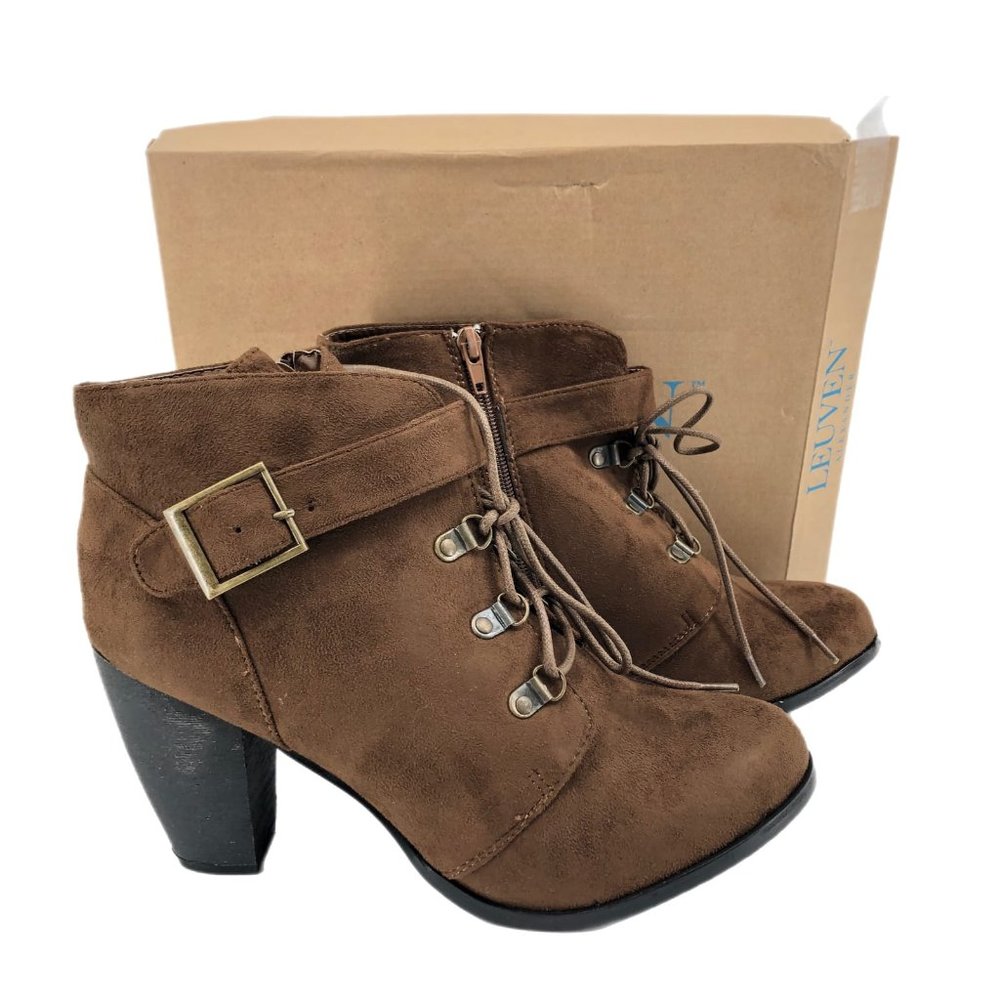 Bucco Brown Lace Up Ankle Boots | Classic Style